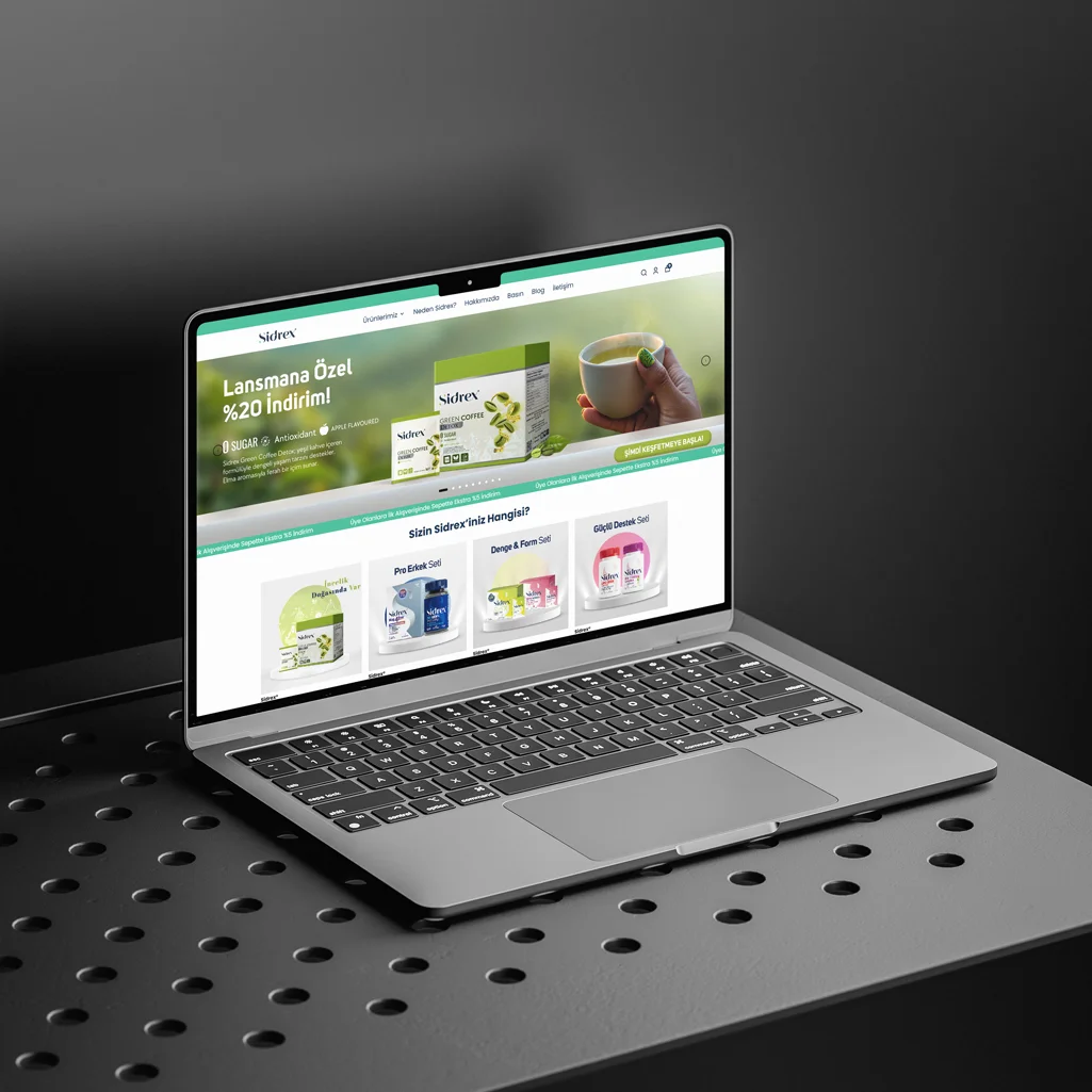 Sidrex e-ticaret sitesi ekran görüntüsü
